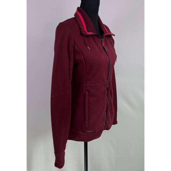 Outdoor Research Burgundy Full Zip Fleece Jacket Size Small Petite - Picture 2 of 12